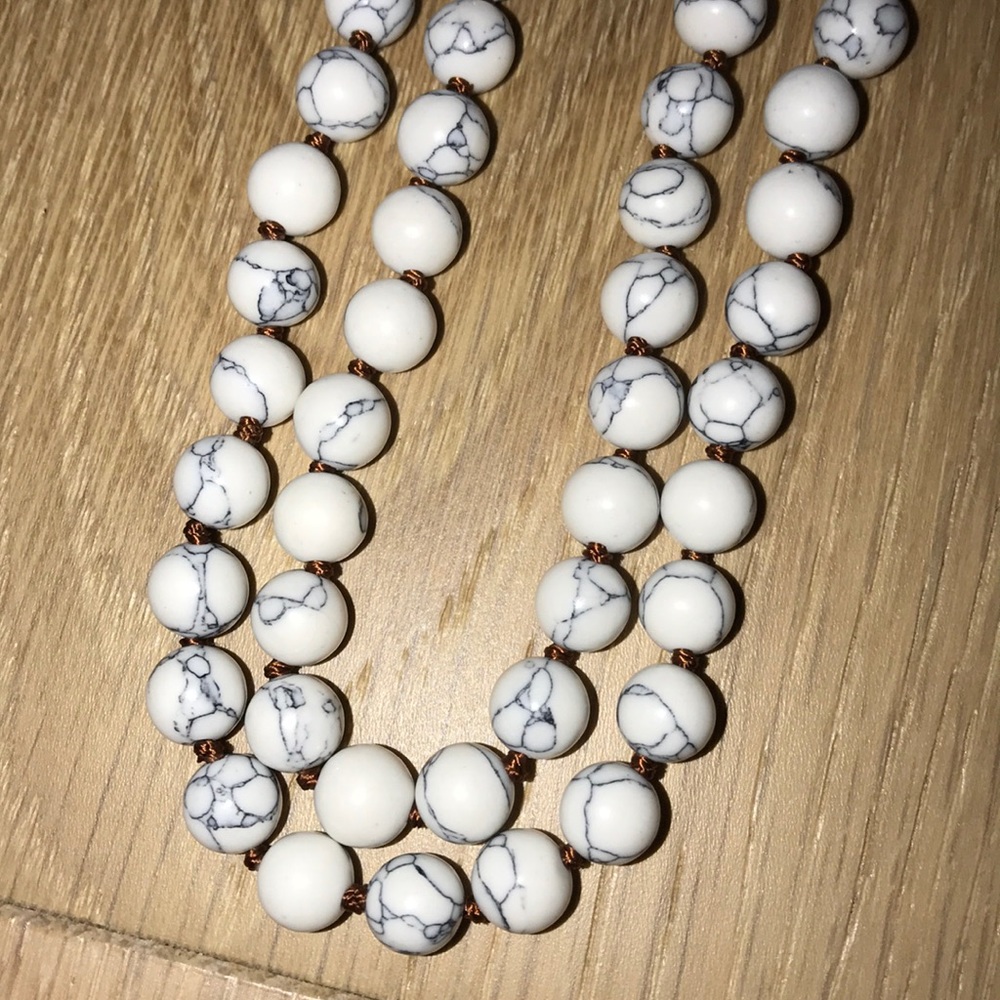 Marble beaded necklace